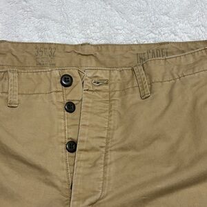 Men’s Khaki Chino Pants 35x32 Button Fly The Cadet